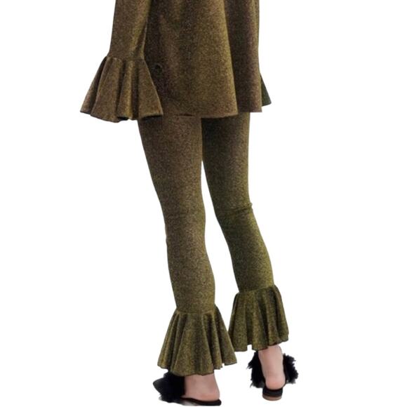 SLEEPER Saturn Metallic Gold Lurex Lounge Pants XL - Picture 2 of 9